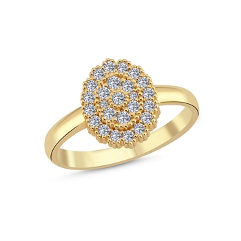 Lily - Ring aus 14 Karat Gold mit Diamanten von insgesamt 0,30 Karat
